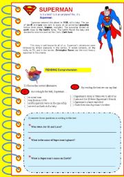 SUPERMAN - Reading and text comprehension