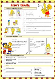 English Worksheet: Lisas family