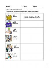 English Worksheet: adjective/ adverb