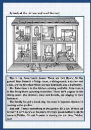 English Worksheet: The house - reading comprehension
