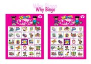 English Worksheet: WHY Bingo