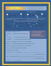 English Worksheet: Such, so. (Result clauses)