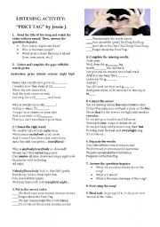 English Worksheet: Listening activities 