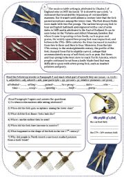 English Worksheet: A Short History of the Fork Part 2