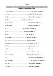 English Worksheet: Present simple exercise (sentences)