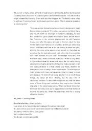 English Worksheet: Mr. Jones Counting Crows