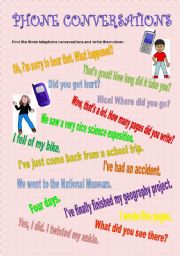 English Worksheet: Phone conversations