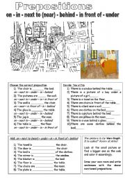 English Worksheet: Prepositions