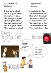 English Worksheet:      must mustnt