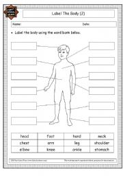 English Worksheet: label the parts
