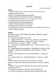 English worksheet: Entry Test