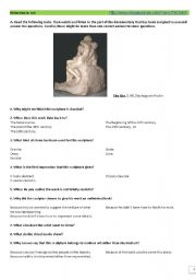 English Worksheet: distortion in art