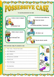 English Worksheet: Possessive case-1