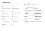 English Worksheet: Comparative Adjectives