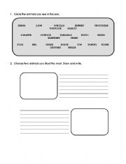 English worksheet: Zoo