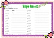 3rd Singular Simple Present