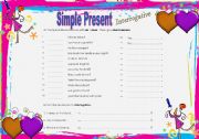 English Worksheet: Simple Present, 3rd singular