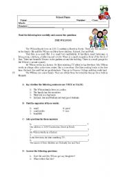 English Worksheet: 6th grade test 