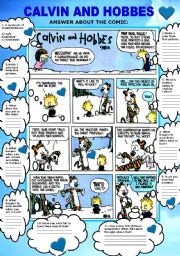 English Worksheet: CALVIN AND HOBBES