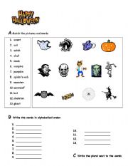 English Worksheet: Halloween
