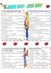 English Worksheet: HAVE GOT -  HAS GOT