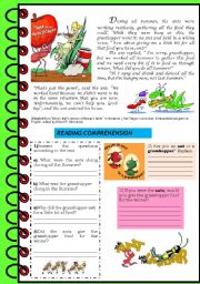 English Worksheet: THE ANT AND THE GRASSHOPPER