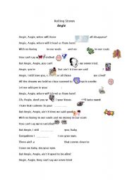 English Worksheet: Angie- The Rolling Stones