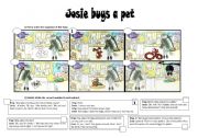 English Worksheet: JOSIE BUYS A PET - short story