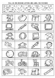 English Worksheet: Elementary vocabulary