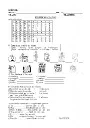 English Worksheet: 5th grade - activities