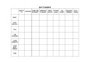 English Worksheet: Battleships Game