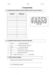 English Worksheet: Test on Past Simple and Continuous