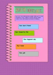 English Worksheet: a speaking activity
