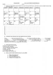 English worksheet: PAST AND FUTURE TIME