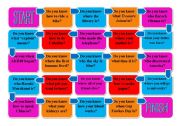 English Worksheet: Noun Clause with Question Word Do You Know...Board Game *Fully Editable*