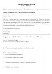 English Worksheet: Letter of Advice