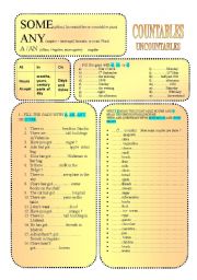 English Worksheet: a-an some-any