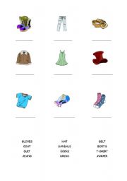 English Worksheet: CLOTHES