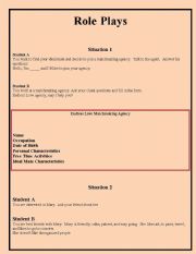 English Worksheet: Situations - Role Play