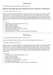 English Worksheet: Tarzan Disney movie