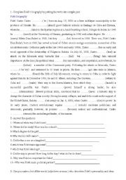 English worksheet: Fidel and Ghandi biography