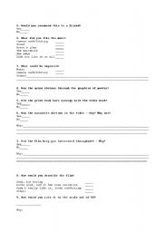 English worksheet: Film analysis