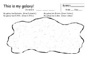 English Worksheet: My Galaxy Project