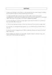 English worksheet: Gattaca worksheet on the movie