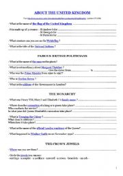 English Worksheet: The royal Family-webquest