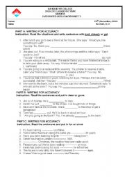 English Worksheet: 8th grades