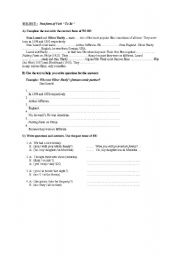English Worksheet: Past of to be