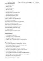 English Worksheet: LotteryWinnerChapter1