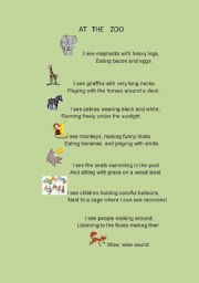 English Worksheet: ANIMAL POEM