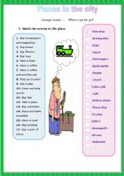 English Worksheet: Places in the city  - worksheet 2